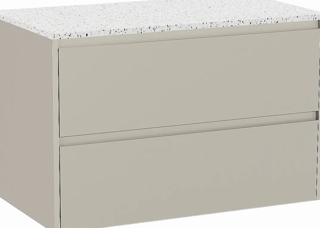 Storke Seda badkamermeubel met Tavola wastafelblad voor waskom(men)