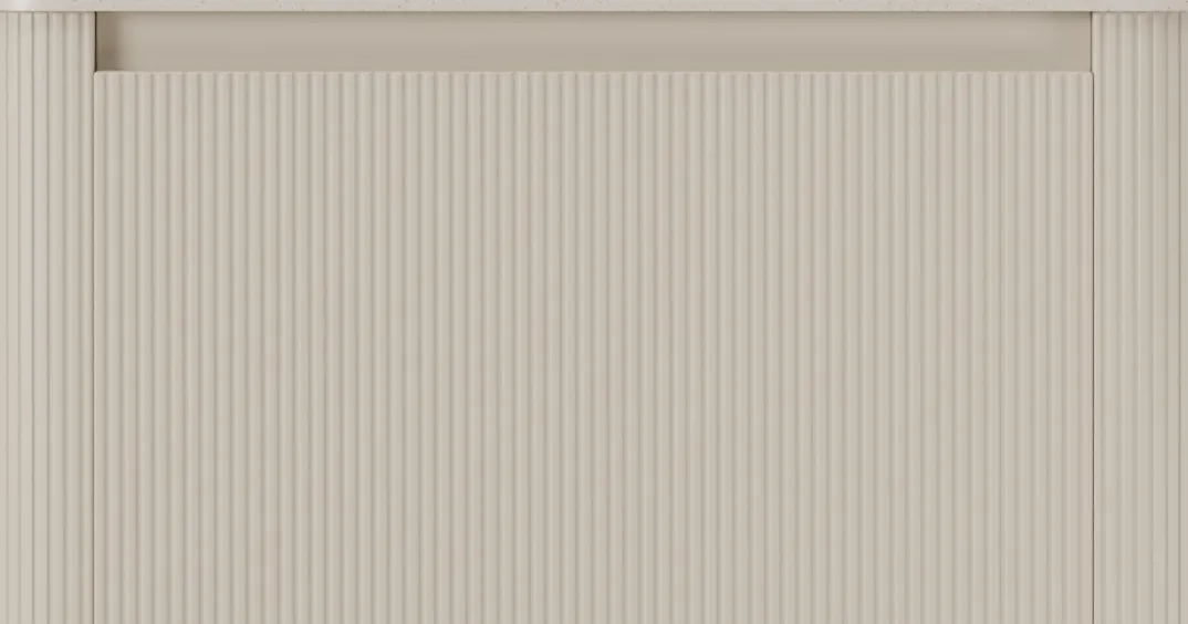 Storke Soft badkamermeubel met Tavola Soft wastafelblad voor waskom(men)