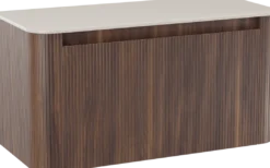 Storke Soft badkamermeubel met Tavola Soft wastafelblad voor waskom(men)