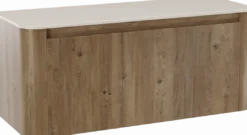 Storke Soft badkamermeubel met Tavola Soft wastafelblad voor waskom(men)