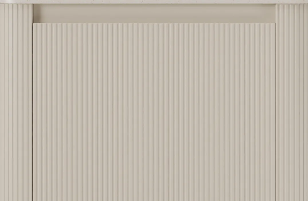 Storke Soft badkamermeubel met Tavola Soft wastafelblad voor waskom(men)