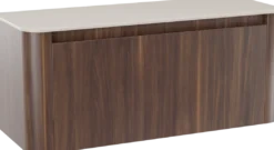 Storke Soft badkamermeubel met Tavola Soft wastafelblad voor waskom(men)