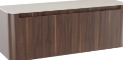 Storke Soft badkamermeubel met Tavola Soft wastafelblad voor waskom(men)