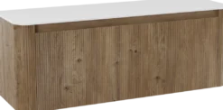 Storke Soft badkamermeubel met Tavola Soft wastafelblad voor waskom(men)